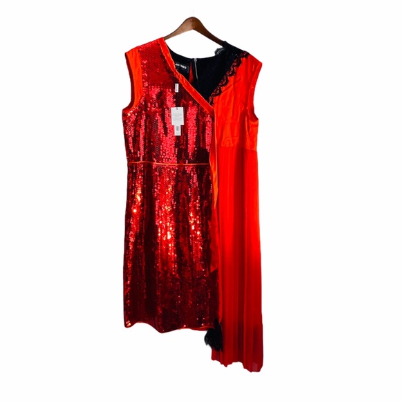 MARC JACOBS**Sequined Red Dress US 6 $1200 - Picture 6 of 12